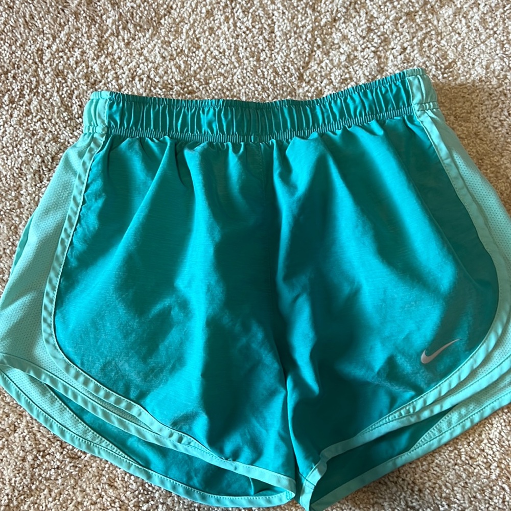Nike Tempo Shorts Women’s SM small teal blue green EUC athletic Athleisure